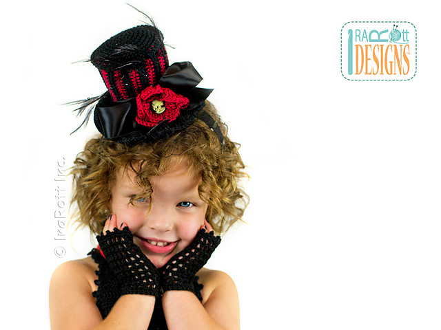 Steampunk Mini Top Hat and Mittens