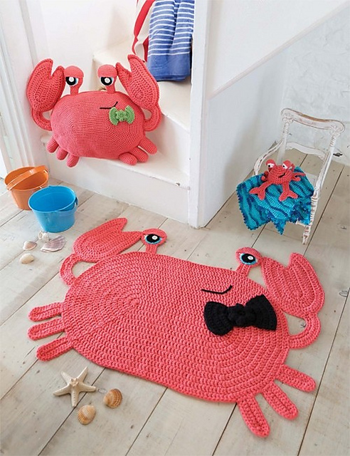 Ravelry: Cranky Crab Crochet Rug pattern by Ira Rott