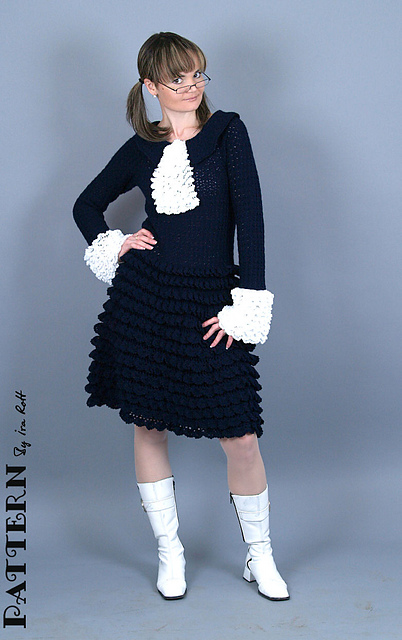 Ruffled Crocheted Dress