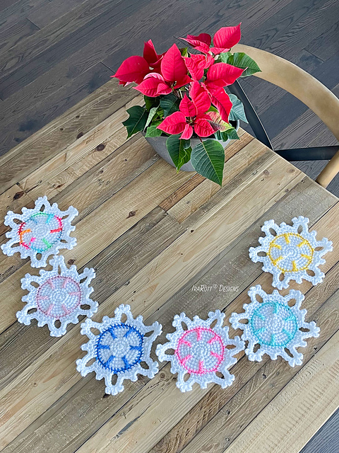 Festive Snowflake Coaster Ornament