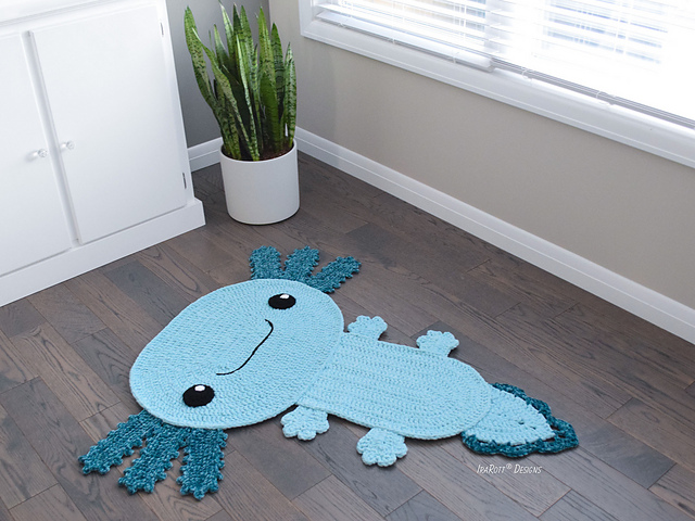 Lex The Axolotl Salamander Rug
