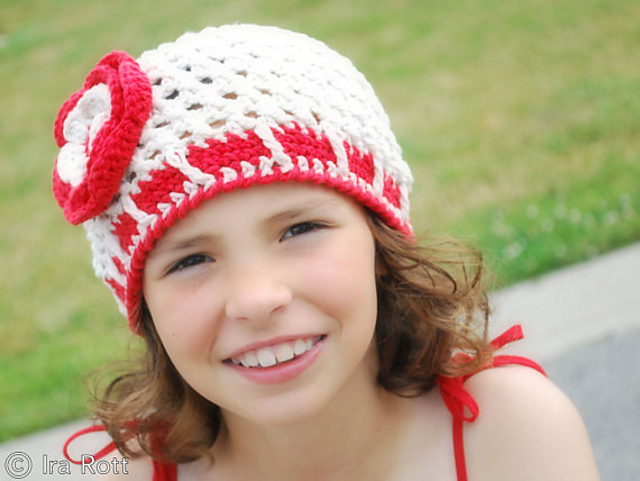 Cotton Beanie with Flower