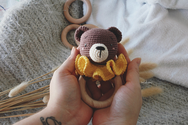 Sonajero mordedor oso