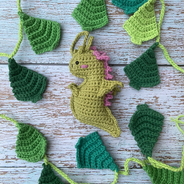 Crochet dragon for Christmas tree