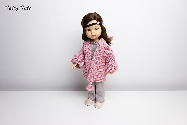 Jumpsuit & Cardigan for 13 inch Doll