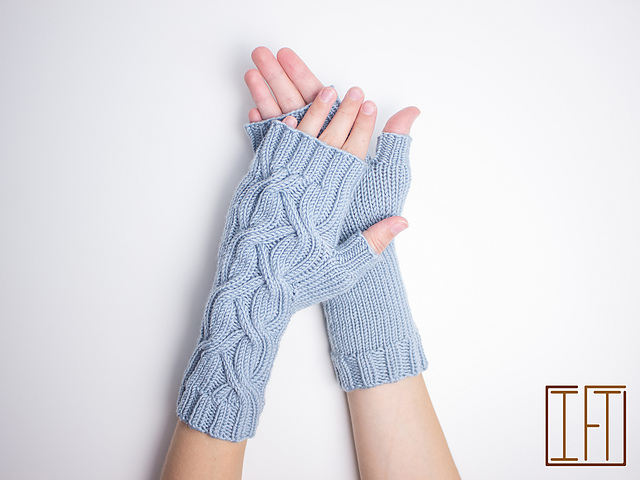Fingerless Cable Mittens
