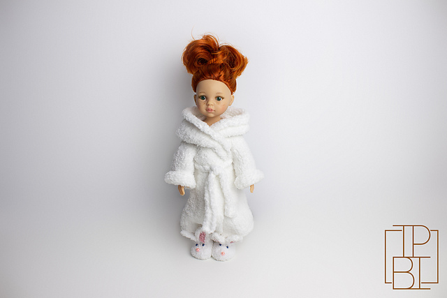 Doll Bathrobe and Slippers