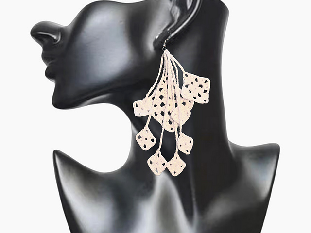 Granny square earrings