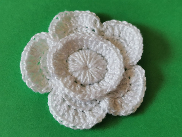 3D flower white