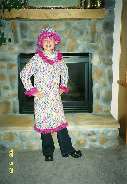 Girl's Sweater Coat and Hat