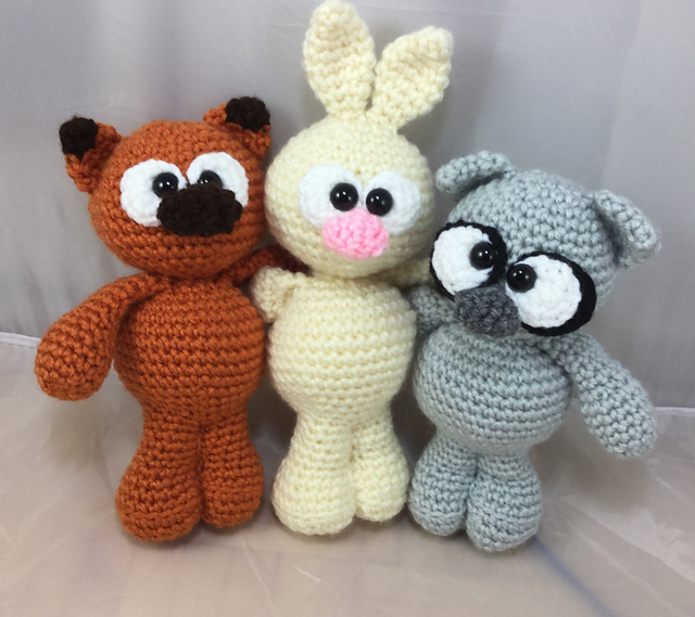 Bunny Raccoon and Fox Buddies
