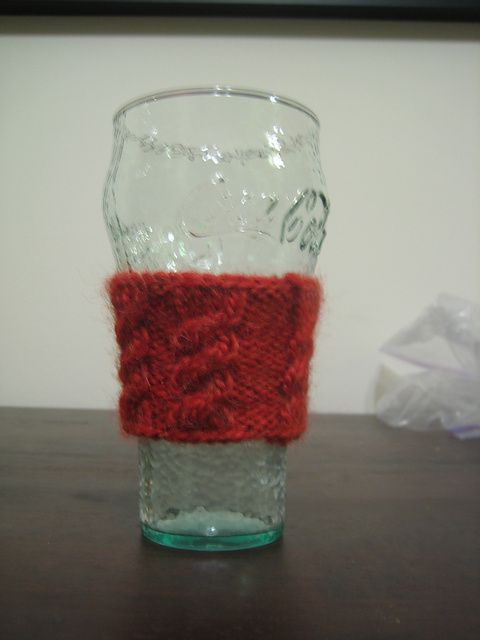 Cabled Cup Cozy
