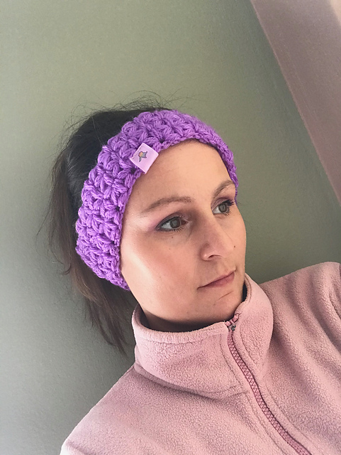 Purple stars headband
