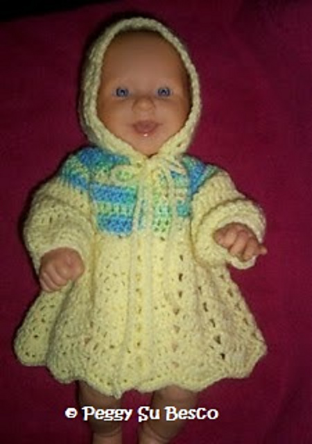 Newborn Hooded Ripple Sweater 