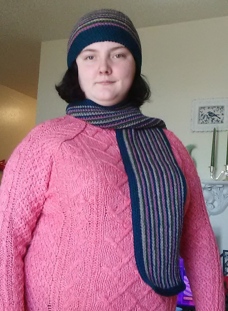 Vintage Stripes Hat and Scarf