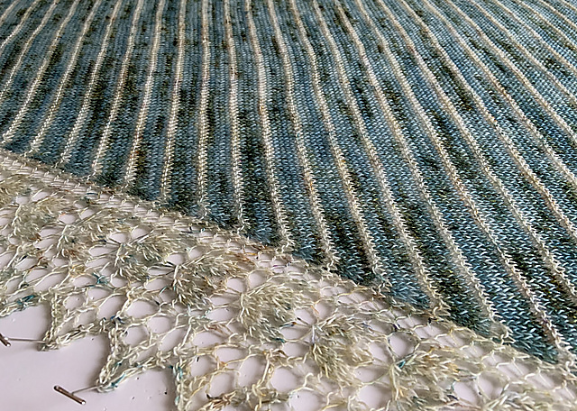 Stripes and Lace Shawl