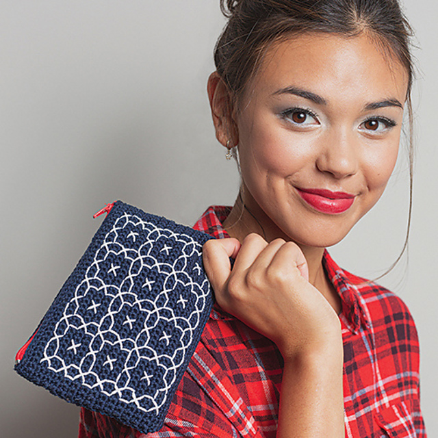 Sashiko Clutch