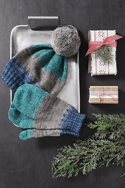 Shaded Hat & Mittens