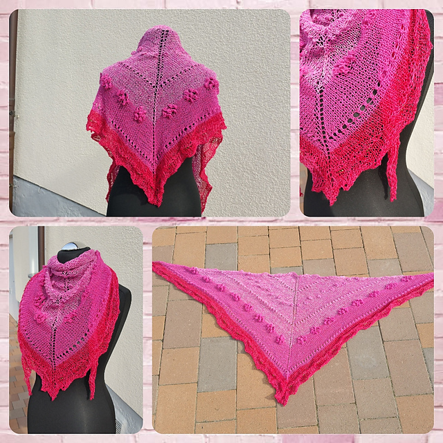Fraia (Strawberry shawl / Erdbeer-Tuch)