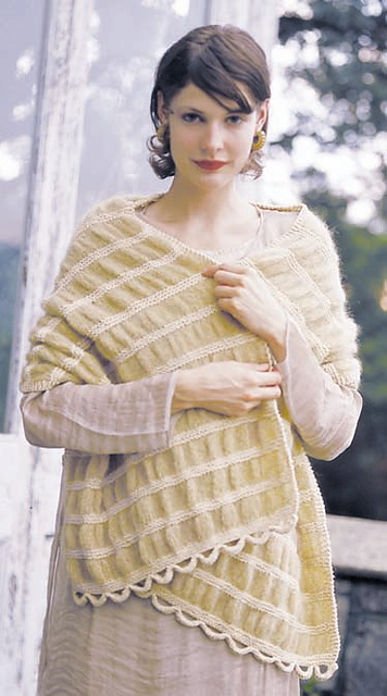 Golden Ruching Shawl