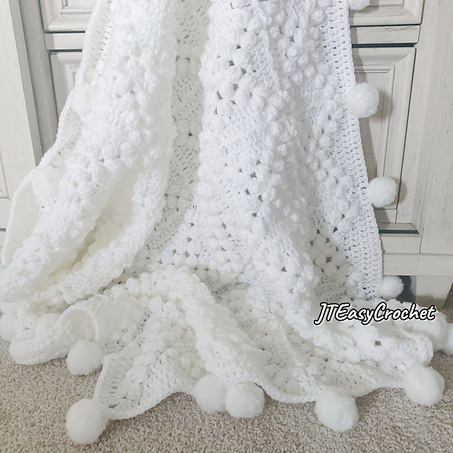 Blanket With Poms