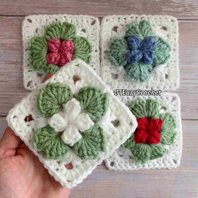 Summer Berry Granny Square