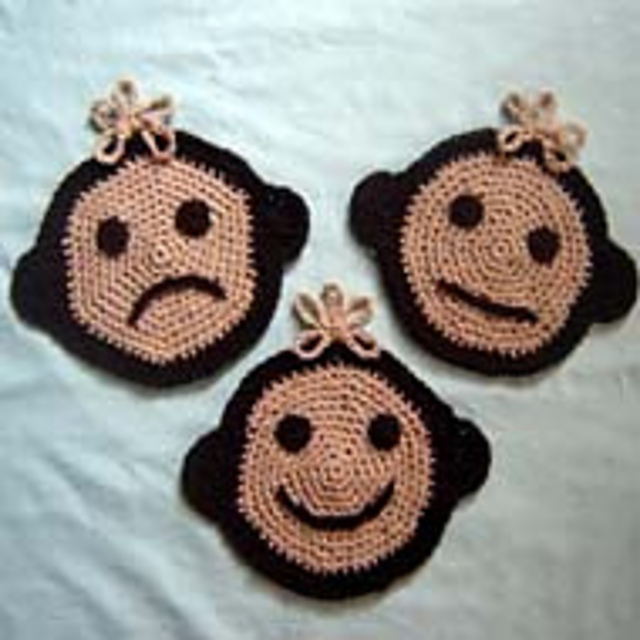 Monkey Potholders Set