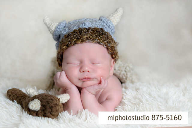 Viking Set - Viking Hat, Diaper Cover and Club