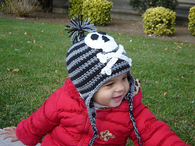 Pirate Earflap Hat ALL SIZES