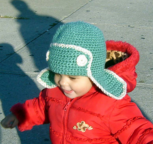 Green Earflap Aviator Hat