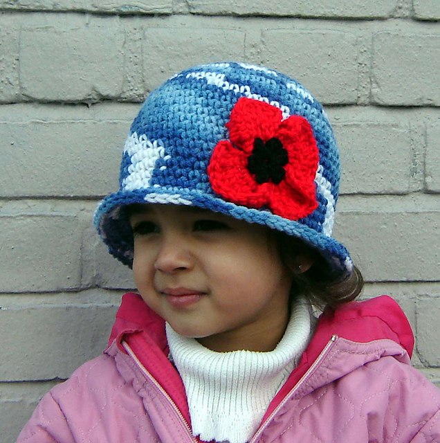 Basic Cloche with Poppy Flower