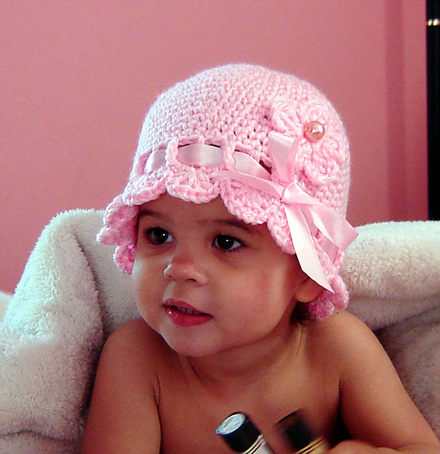 Pink Hat Ribbon Bow and a Flower