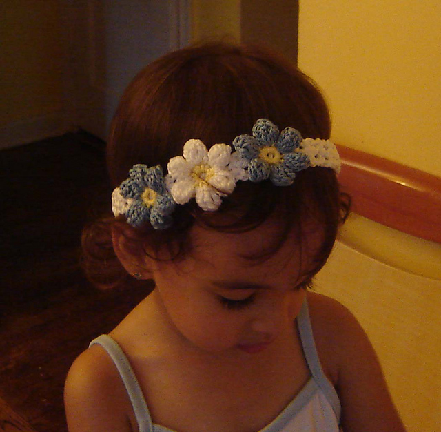 Blue Flower Headband