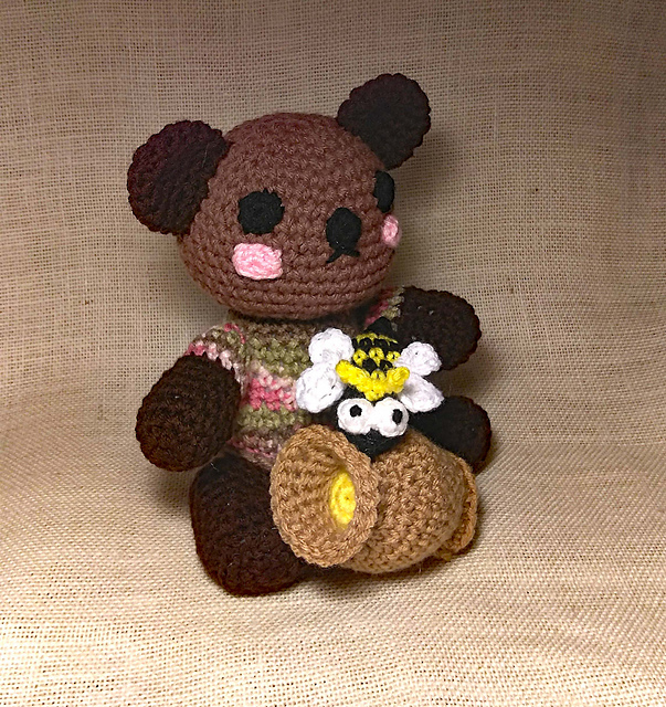 Teddy Bear Bee And Honey Jar