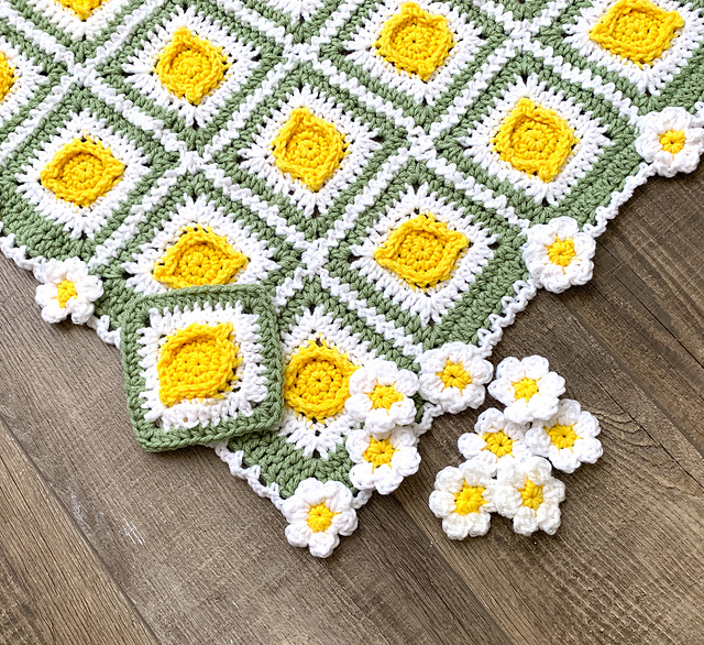 Lemon Granny Square Blanket