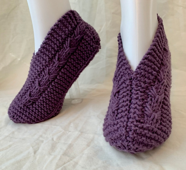 Hand cheap knitted slippers