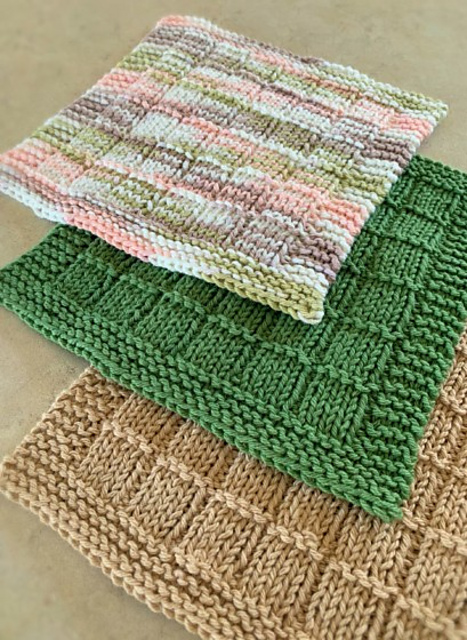 KNITTING PATTERN Barbed Wire Fence Dishcloth, Knit Dishcloth