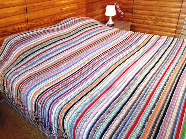 Leftover Yarn Bedspread