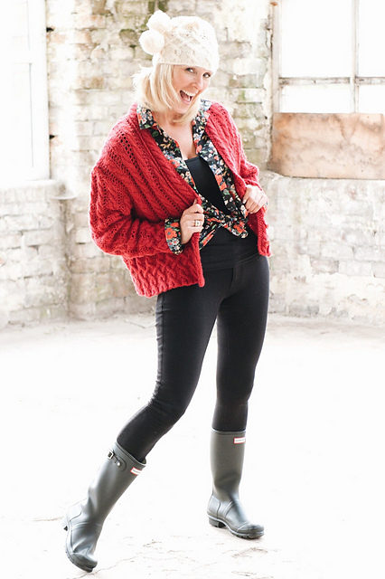 Ruth - Aran hand knitted cardigan