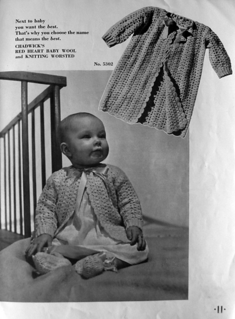 Sacque, Kimono and Bootees #5302