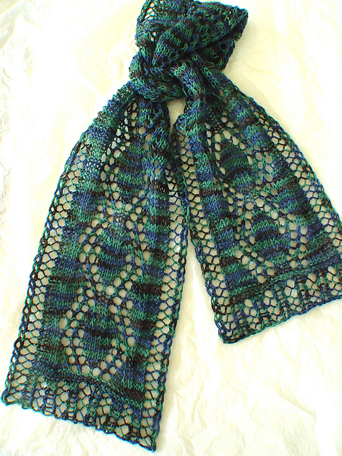 Spring Lace Leaves Scarf