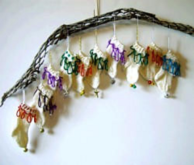 Beaded Holiday Mini Sock