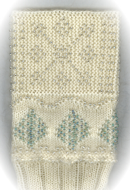 Beaded Winter Wonderland Socks