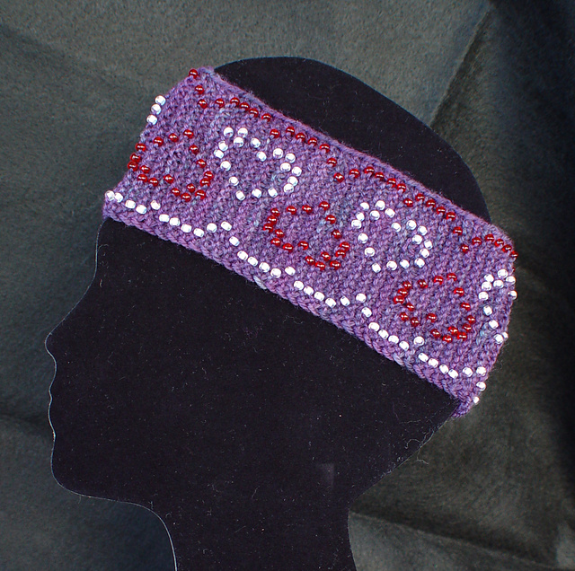 Beaded Hearts Headband