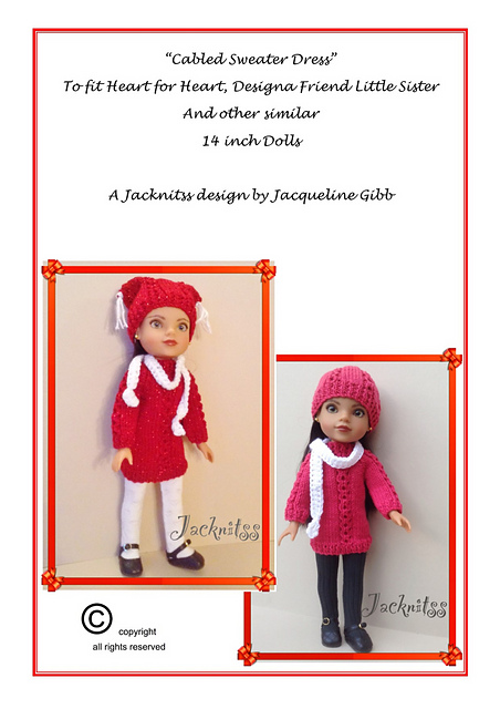 Sweater Dress for 14inch Dolls