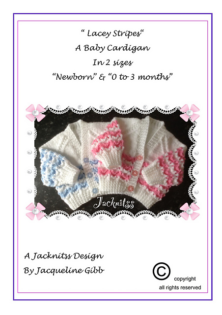 Lacey Stripe Baby Cardigan