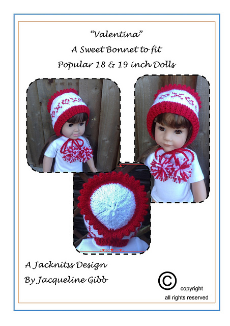 Bonnet for 18inch Dolls