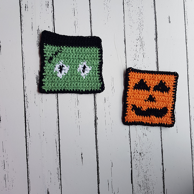Square Halloween Coasters