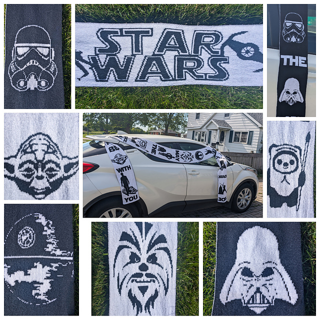 Ravelry: OTKG Star Wars Double Knit Scarf pattern by Jade Johnson