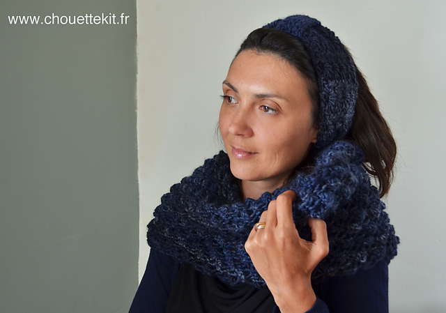 Snood au point d'astrakan